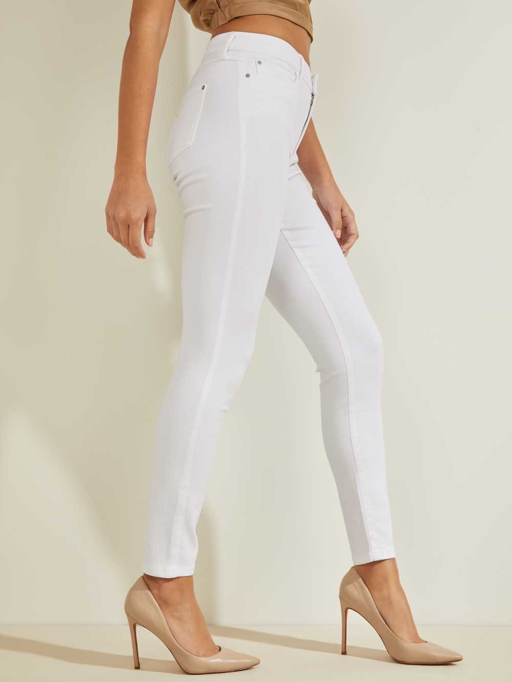 White Multicolor Women's Guess 1981ed Skinny Coats Australia Sale | 461EDTSKC