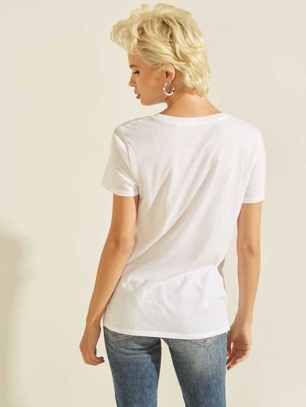 White Women's Guess Film Roll Easy T-shirt Australia Sale | 973ZSDOCK