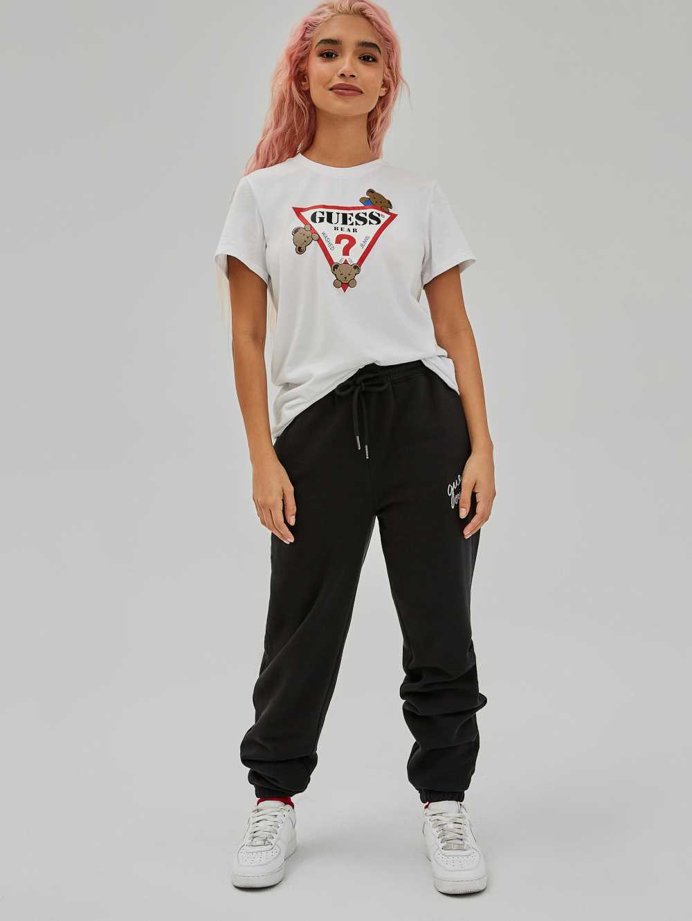 White Women's Guess Kaira Easy T-shirt Australia Sale | 601MLBDPR