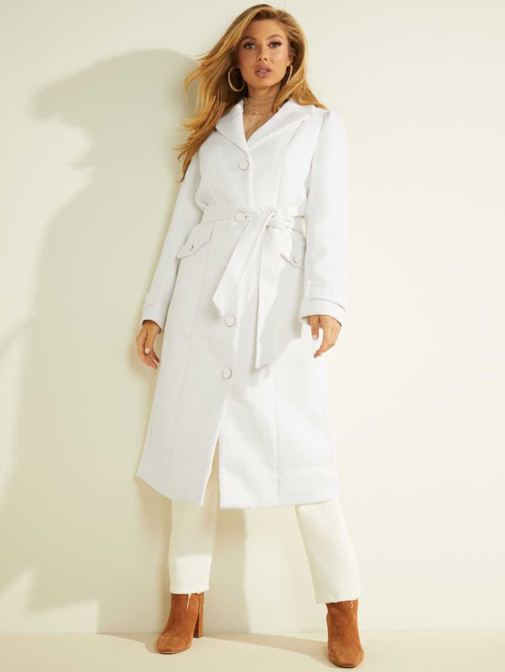 White Women's Guess Ruby Coats Australia Sale | 496RTPQMY